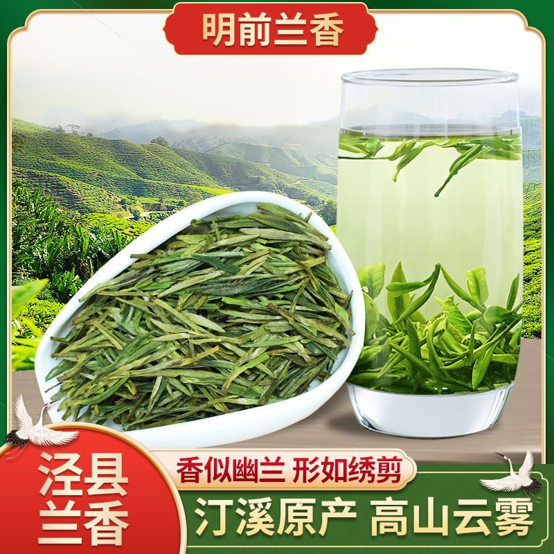 2021新茶叶泾县兰香茶特级汀溪高山云雾绿茶新品50g试喝安徽毛尖