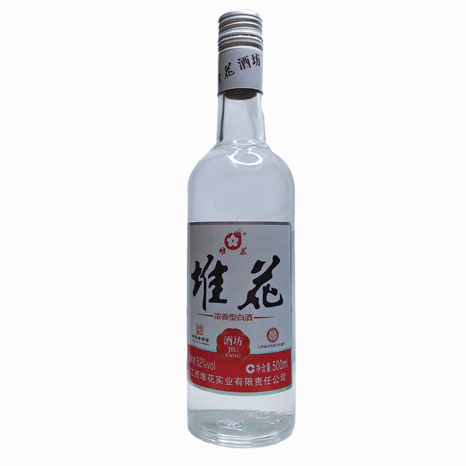 厂家直销白酒吉安堆花酒52度浓香型江西特产名酒高度堆花贡酒特价