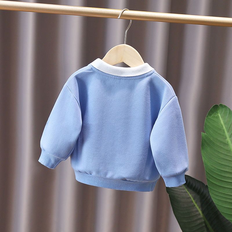 Children's clothing boy spring clothing handsome baby new children's casual foreign style polo shirt spring and autumn baby sweater