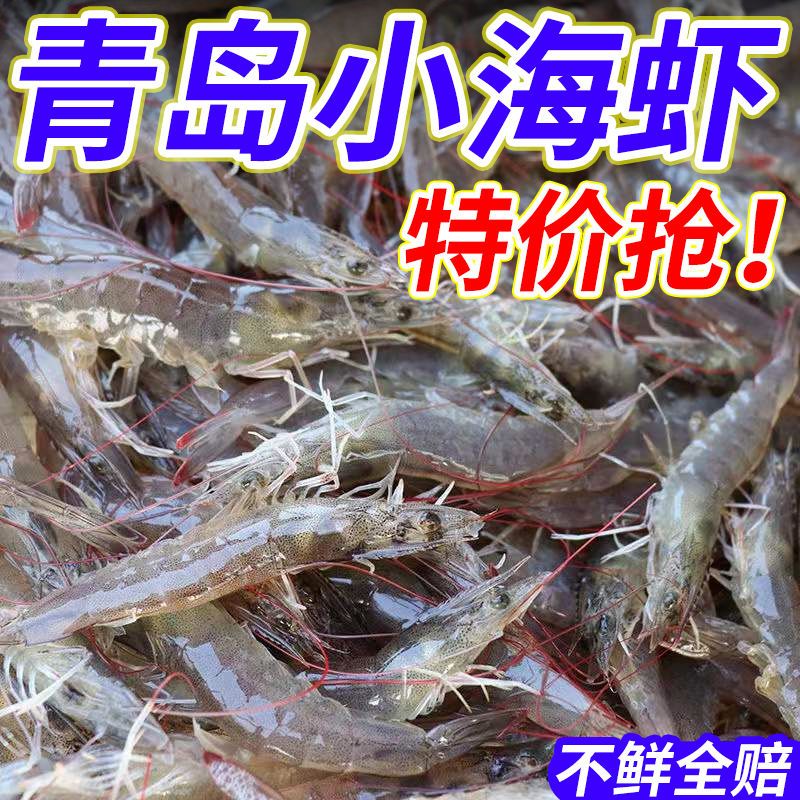 【1斤1盒】新鲜野生青岛小海虾鲜活海捕青虾对虾虾子大虾非基围虾