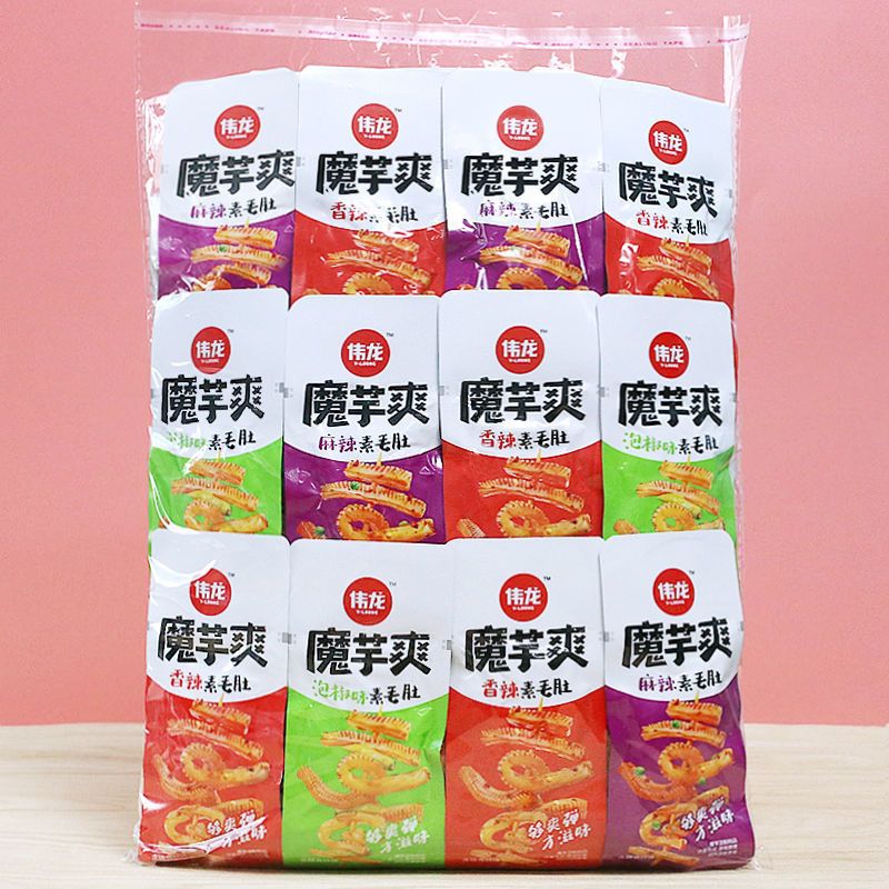 伟龙魔芋爽素毛肚散装馋魔芋开袋即食零食品麻辣香辣条多规格
