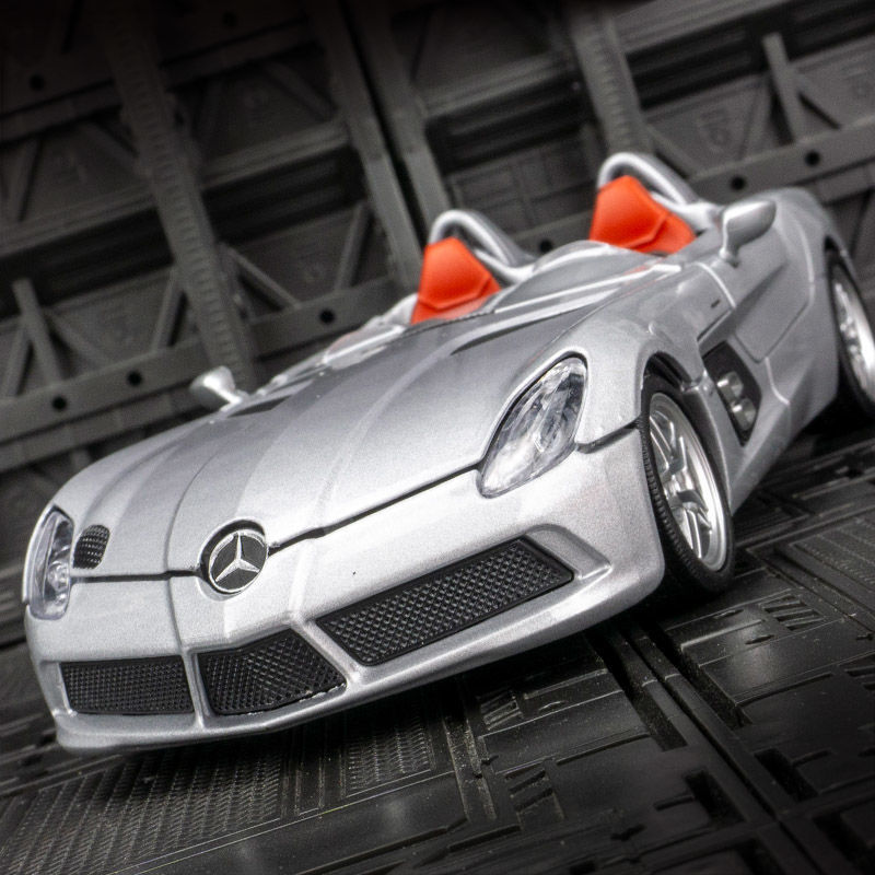 合金汽车模型奔驰slr玩具声光滑行生日礼物车模摆件收藏优先发货