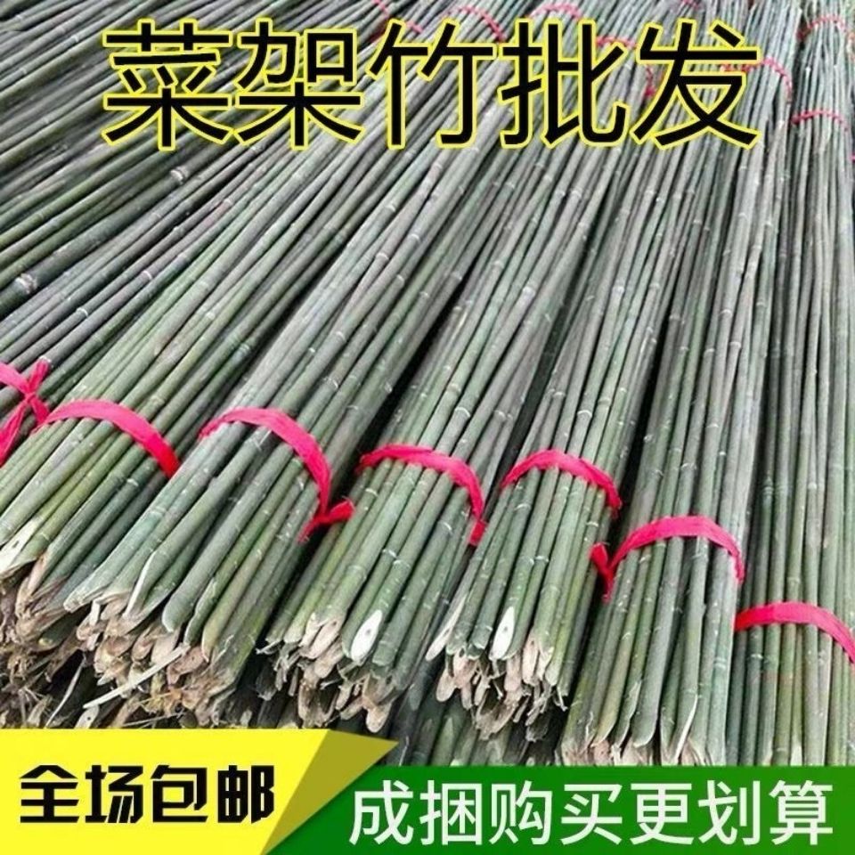湖北省随州市菜架竹竿竹杆菜园搭架西红柿黄瓜豆角园林绿化撑杆【10天