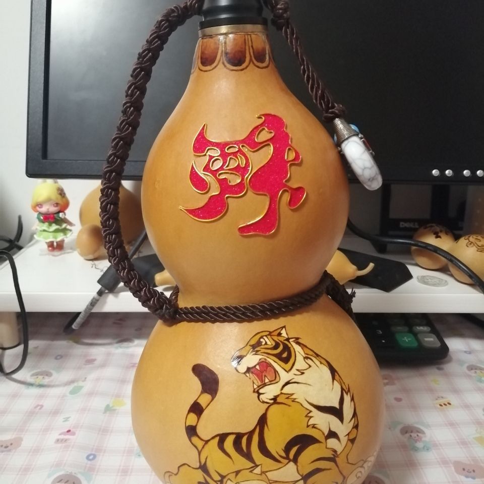 烫画掐丝艺术葫芦酒葫芦剩酒3.5斤左右葫芦摆件避邪招财