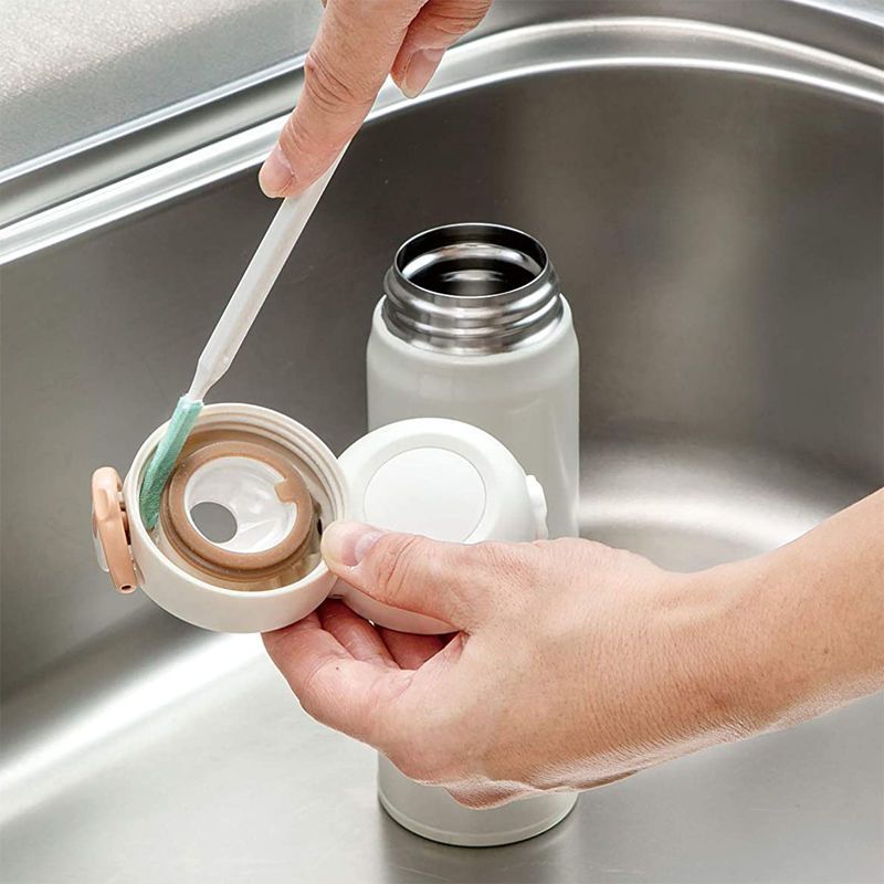 日本进口保温杯刷子瓶盖刷奶瓶奶嘴刷子水壶清洁刷保温杯盖长柄刷