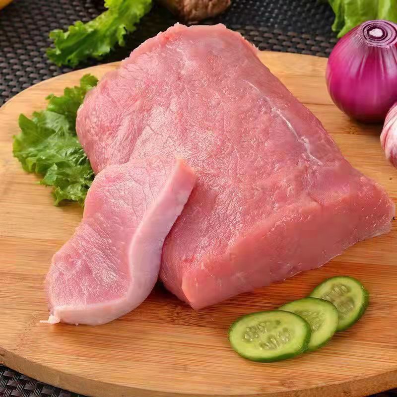新鲜带膘猪里脊肉不带骨不带皮纯肉发货新鲜猪里脊鲜肉发货