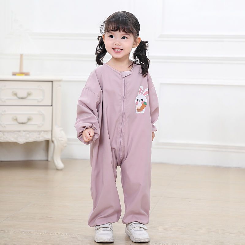 Baby eating coverall waterproof jumpsuit baby crawling clothing children's painting whole body anti-dirty crawling autumn and winter outerwear