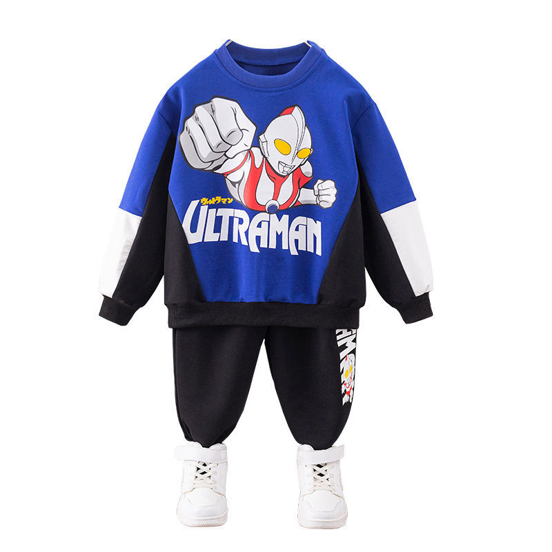 Children's clothing boys spring and autumn suit new style new foreign style spring and autumn sports two-piece children's Ultraman clothes tide
