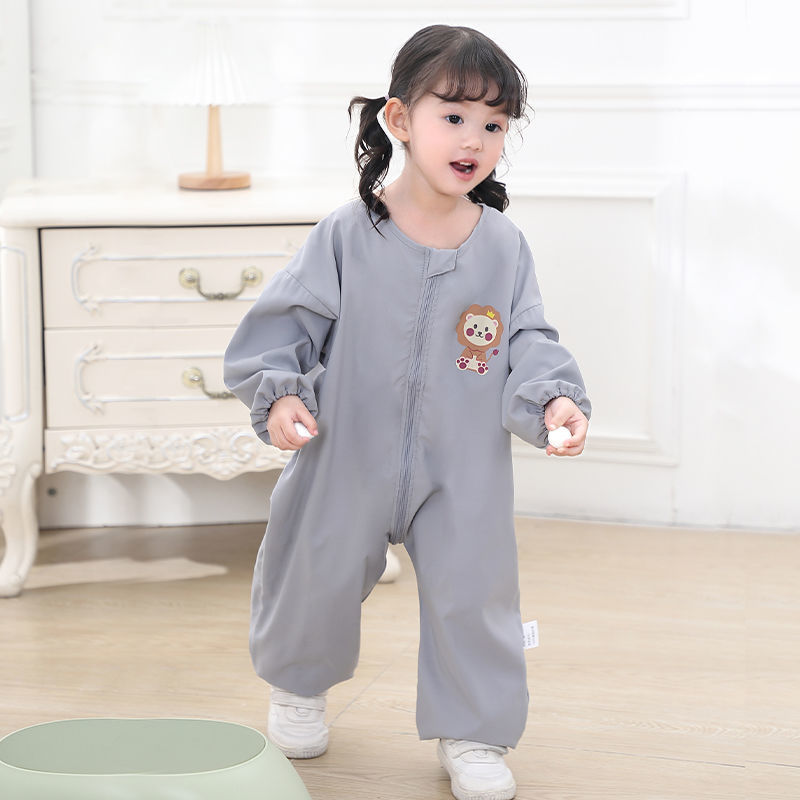 Baby eating coverall waterproof jumpsuit baby crawling clothing children's painting whole body anti-dirty crawling autumn and winter outerwear