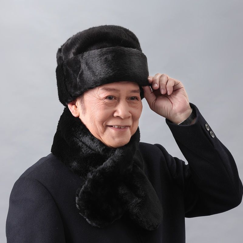 冬季加厚中老年帽子仿水貂毛老人雷锋帽爷爷男士保暖爸爸老头棉帽