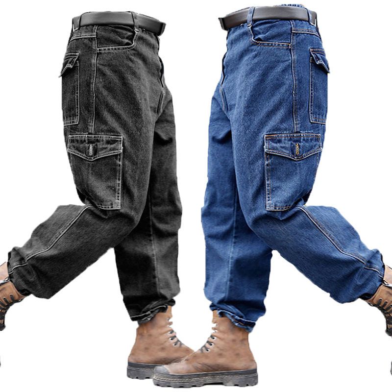 工作服裤子男电焊工耐磨防烫加厚纯棉耐脏工地工装劳保牛仔工作裤