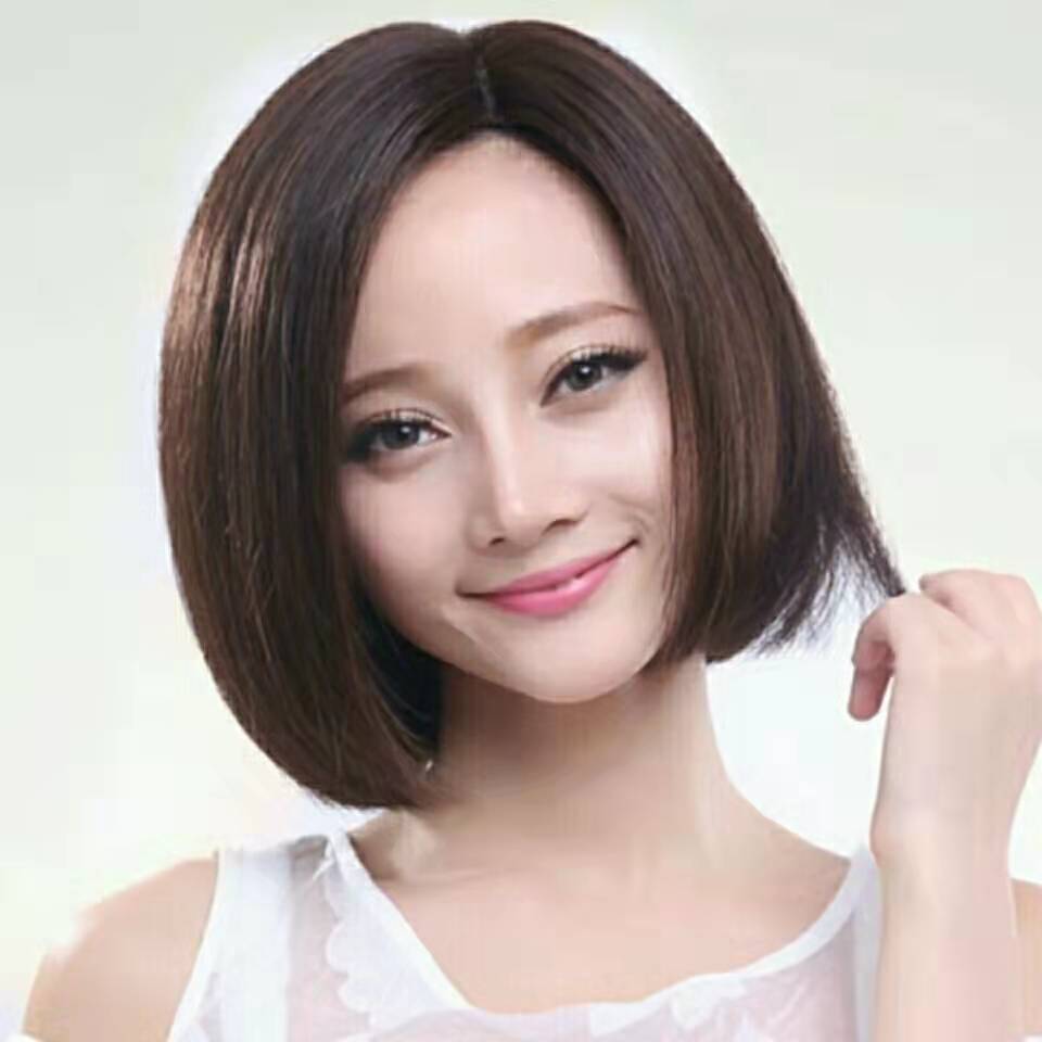 假发女波波头最新款微卷短发气质蓬松真人发丝自然修饰脸型全头套