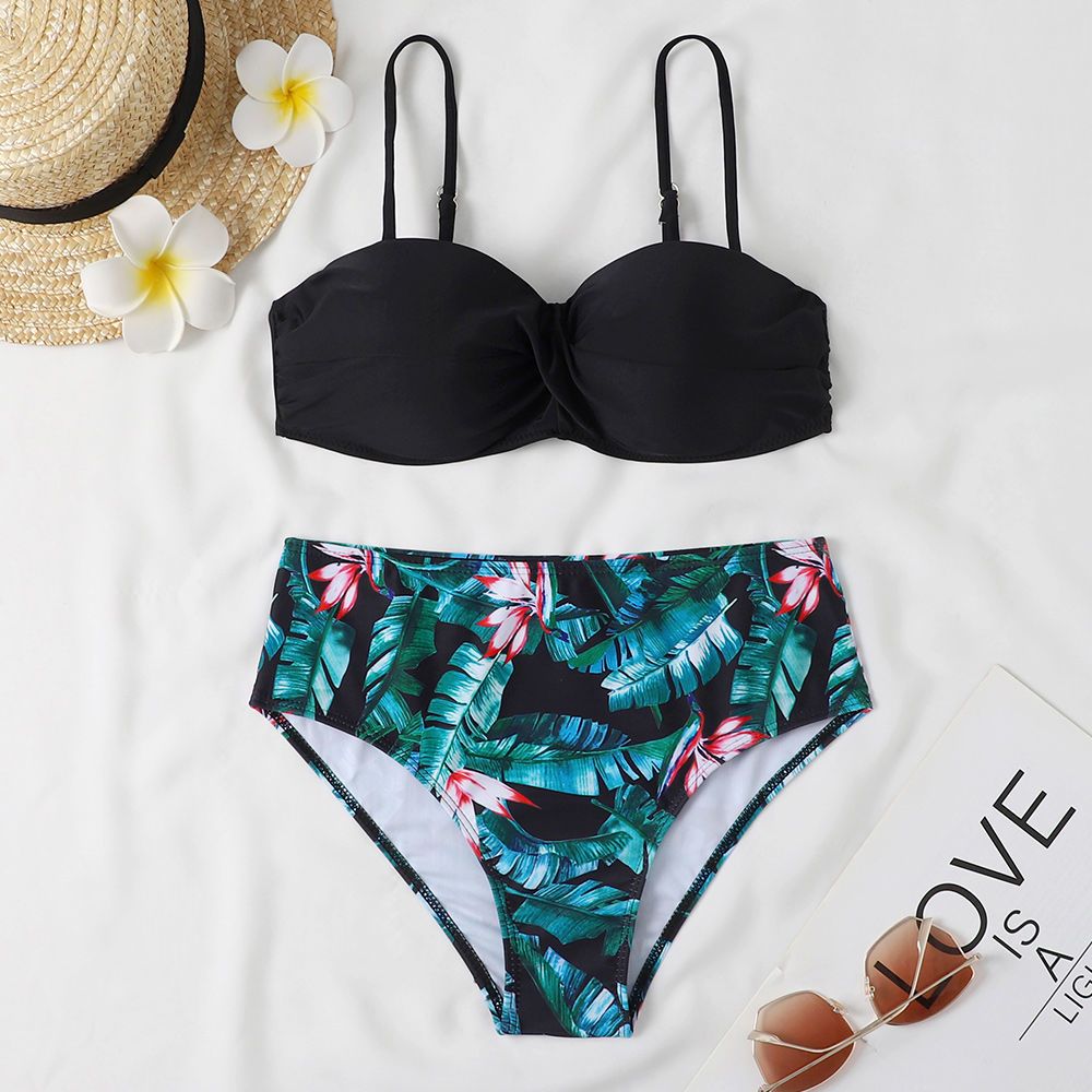 Bikini push-up met hoge taille en beugel tweedelig badpak_voghion.com