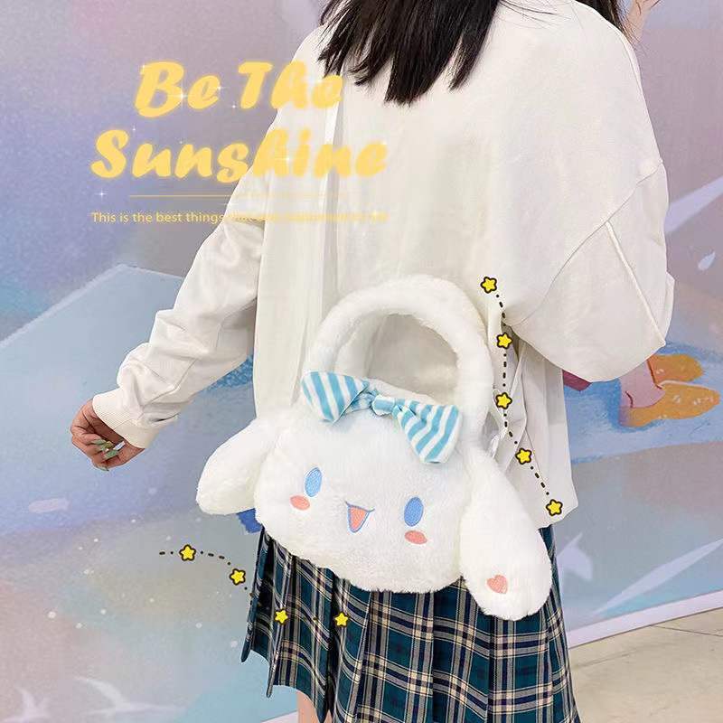 玉桂狗毛絨包包女2021新款日系洛麗塔大耳狗可愛少女手提斜挎包冬