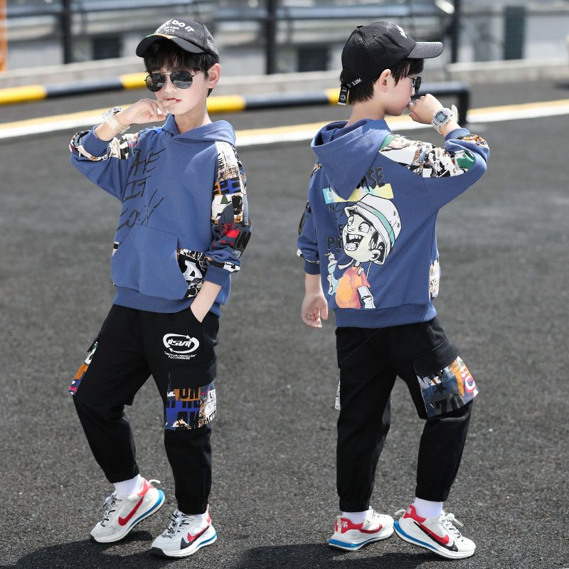 Boys spring suit 2023 new children's sports big boy handsome boy spring and autumn boys sweater