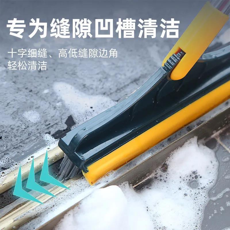Long-handled floor brush for home bathroom, kitchen, tile, bathroom, floor brush, toilet brush, hard-bristled cleaning tool