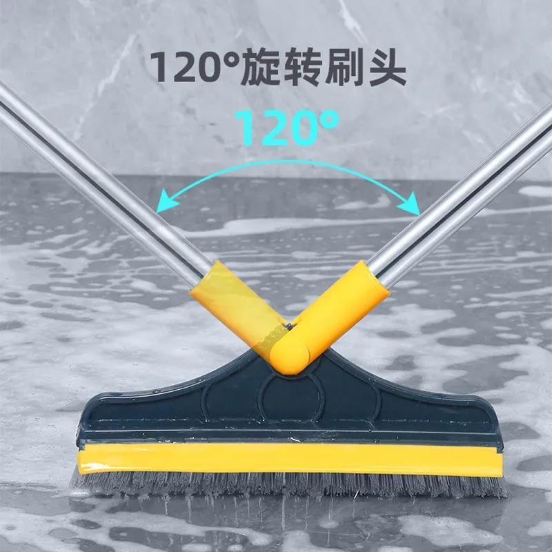 Long-handled floor brush for home bathroom, kitchen, tile, bathroom, floor brush, toilet brush, hard-bristled cleaning tool