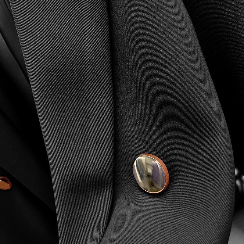 黑色金属扣西装外套女年春季新款设计感英伦风时尚潮流小西服