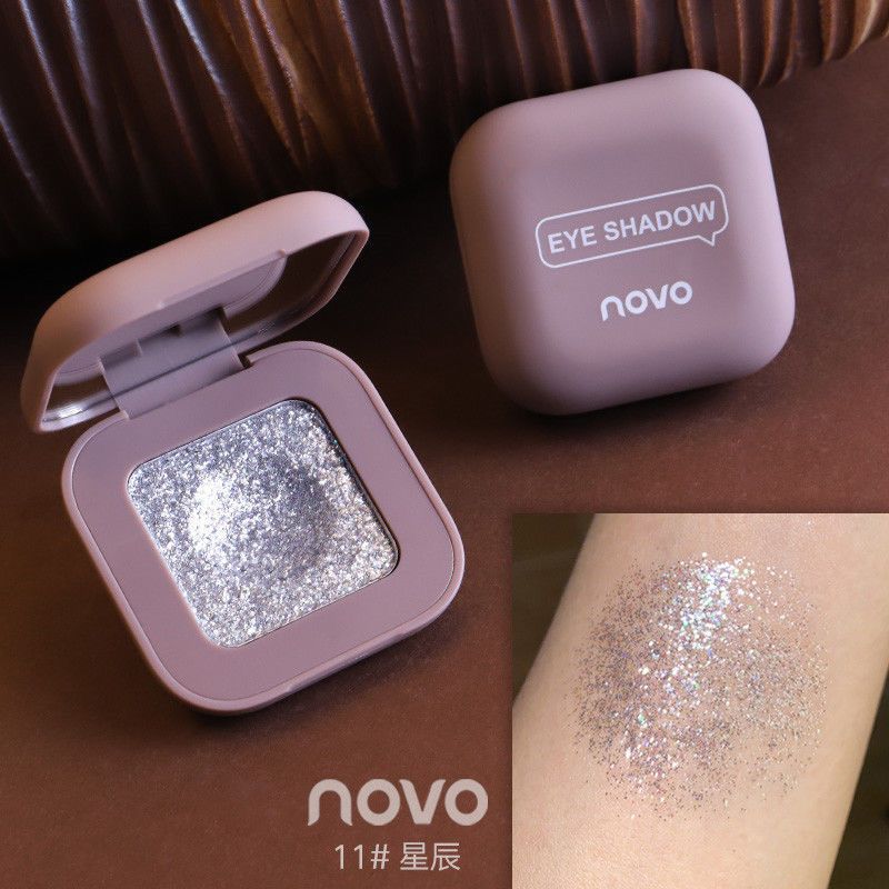 NOVO眼影單色閃粉亮晶晶珠光ins超火土豆泥眼影盤網紅款學生平價