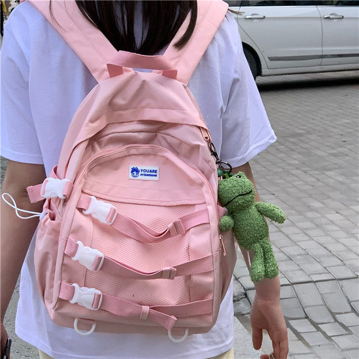 书包女韩版原宿ulzzang 高中学生初中生百搭大容量双肩包旅行背包