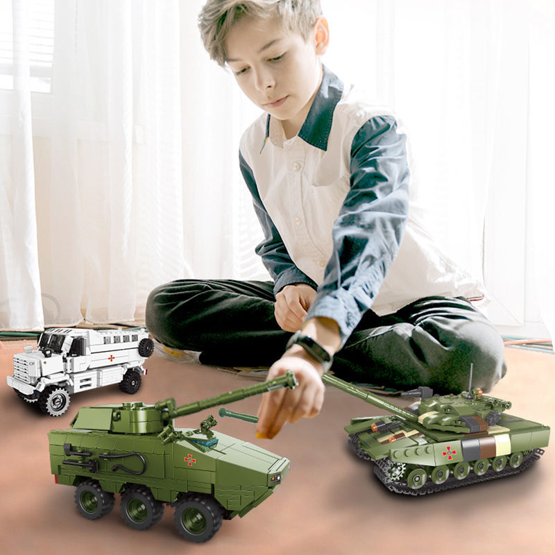 兼容乐高积木男孩玩具拼装益智成年迷彩高难度二战坦克军事装甲车