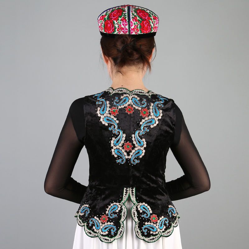 Xinjiang dancer's Vest new Uygur square dance vest vest clip ethnic style stage performance shoulder