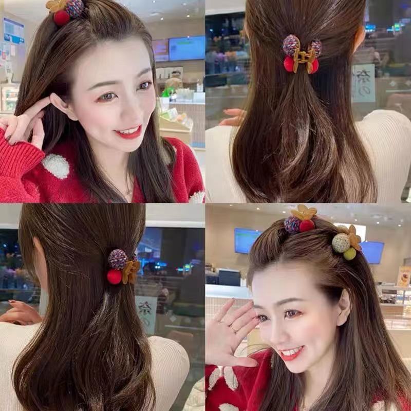 Cherry hair clip clip bangs clip side clip forehead net red small clip high ponytail clip hair clip headdress female
