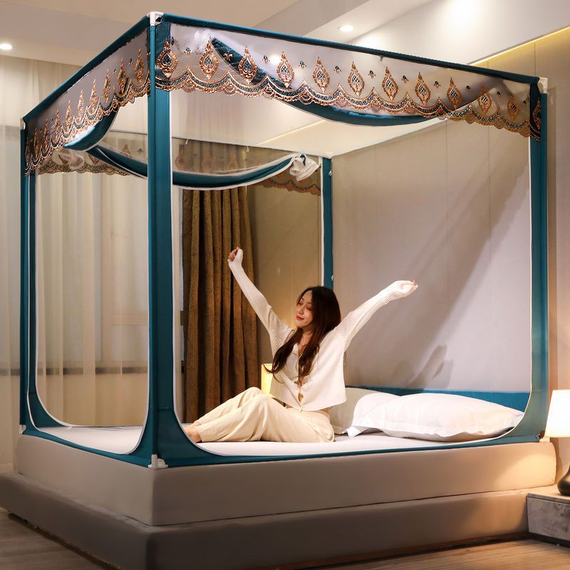 Household mosquito net 1.5m bed 1.8m yurt on bed fall proof children 1.2m single person fully enclosed zipper 2m