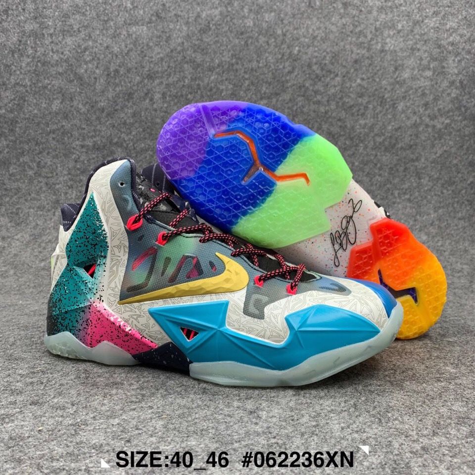 詹姆斯11代篮球鞋lebron11战靴涂鸦鸳鸯炫彩复刻气垫实战运动鞋男