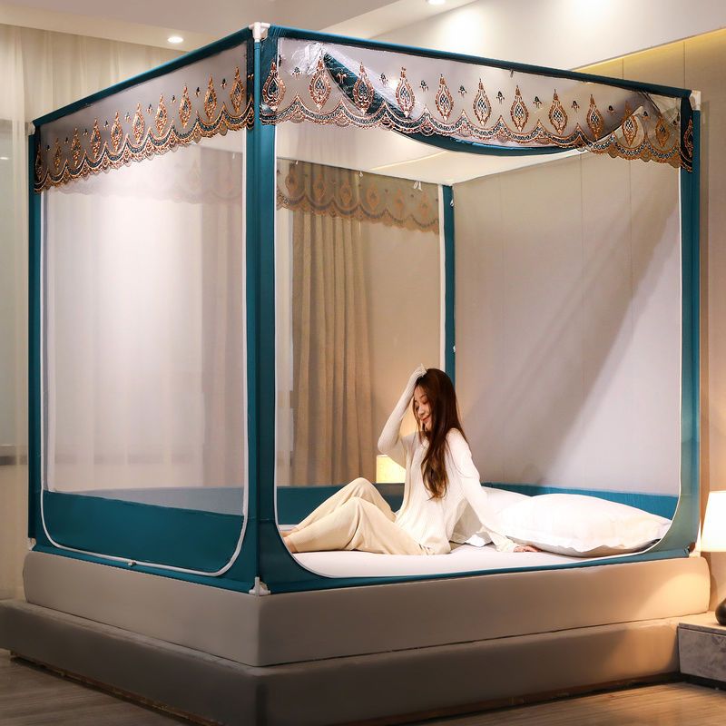 Household mosquito net 1.5m bed 1.8m yurt on bed fall proof children 1.2m single person fully enclosed zipper 2m