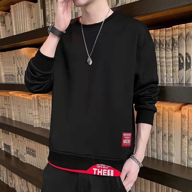 Sweater men's autumn and winter casual trendy fashion student youth round neck clothes Korean version all-match long-sleeved T-shirt men 12 pieces