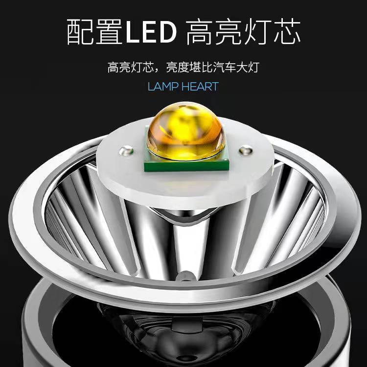 125779-LED强光充电手电筒户外超亮远射手提灯探照矿灯家用大容量带侧灯-详情图