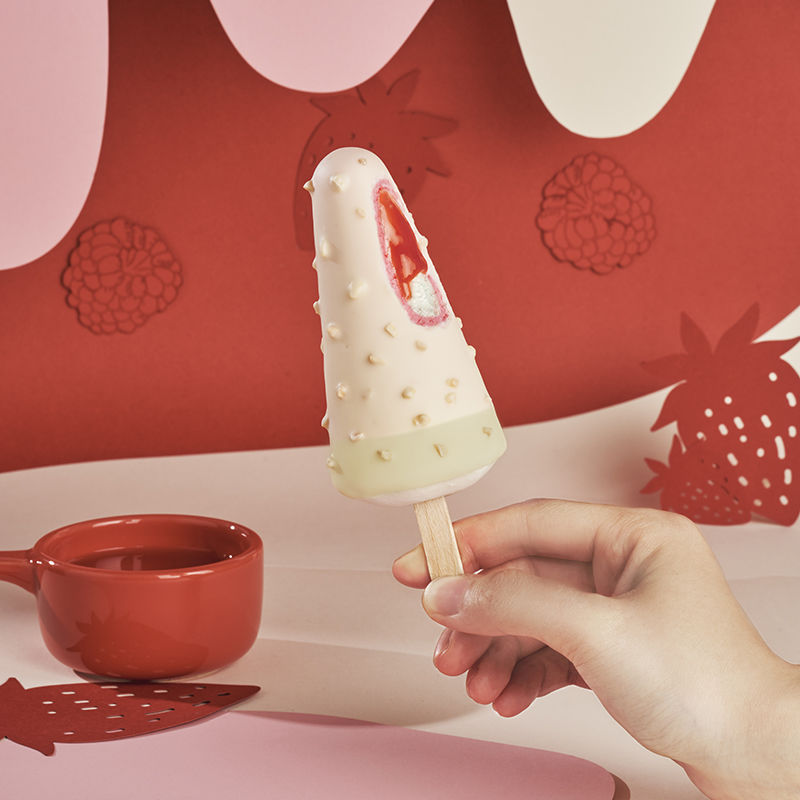 【40支】和路雪可爱多棒棒莓莓牛扎糖巧克力迷你可爱多甜筒冰淇淋