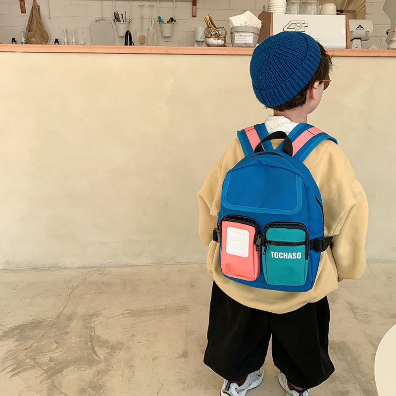 Korean children's bag 2022 fashion versatile backpack handsome boy's Small Backpack Light Kindergarten book bag fashion