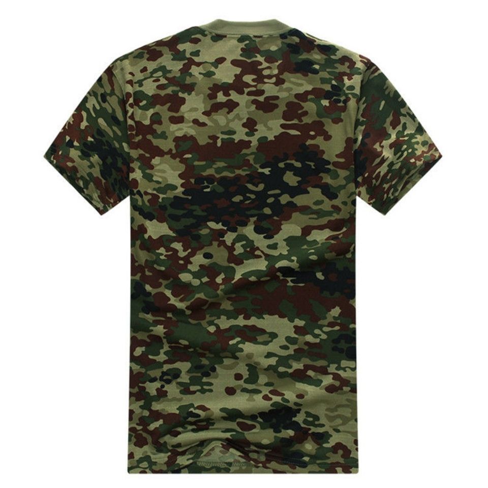 正品01体能训练服迷彩服短袖蓝短裤套装军训服户外综合训练t恤