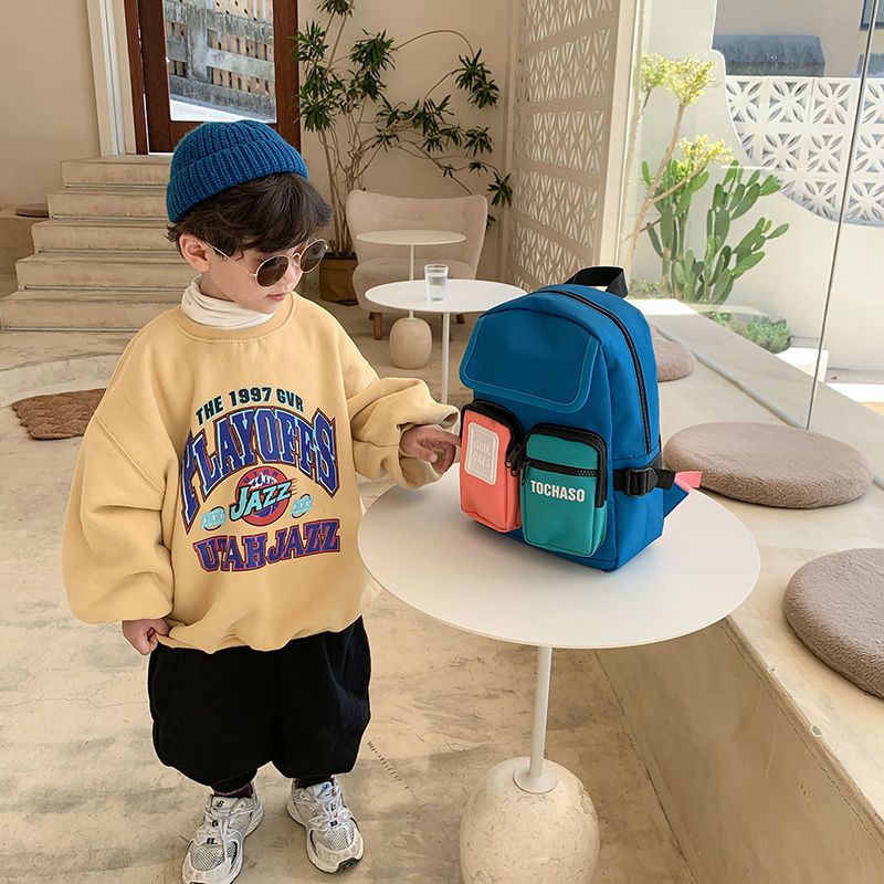 Korean children's bag 2022 fashion versatile backpack handsome boy's Small Backpack Light Kindergarten book bag fashion