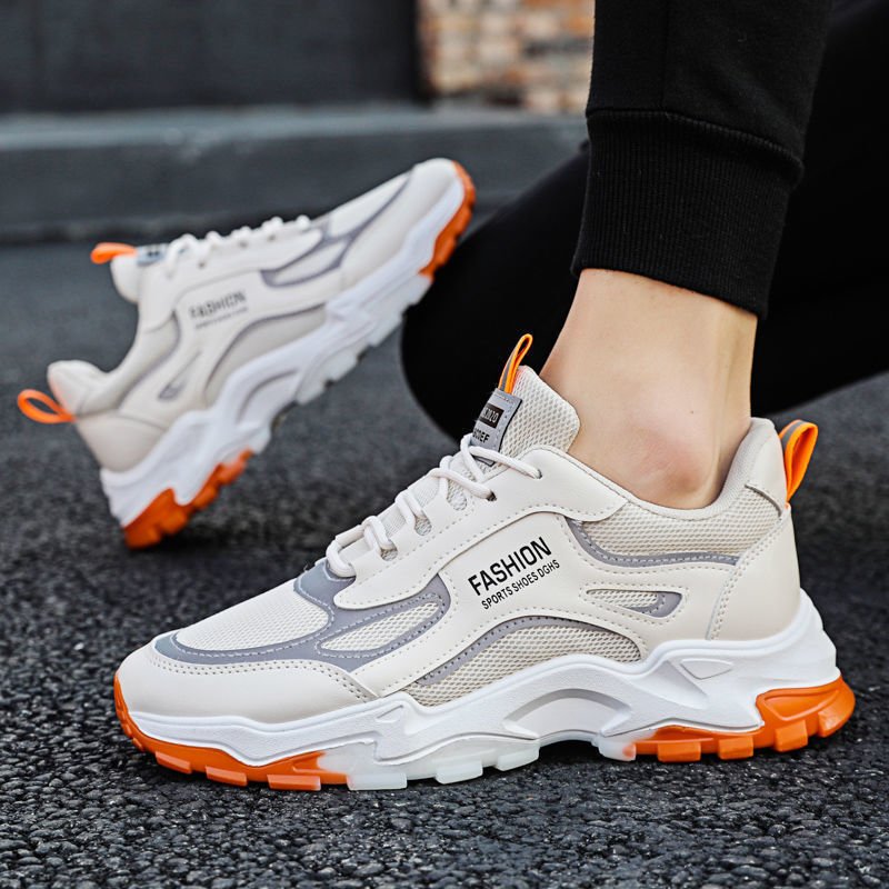 Spring new junior high school students breathable mesh daddy shoes casual wear-resistant non-slip running boys sports shoes