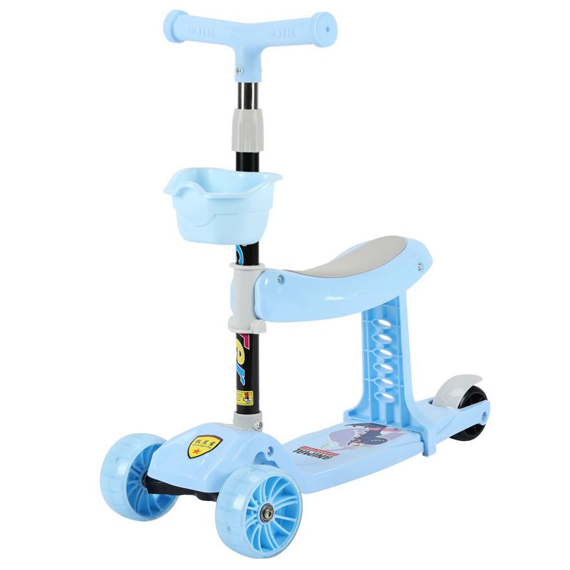 儿童滑板车可坐可滑三合一2 3 6岁防摔溜溜车婴幼儿礼物男玩具车