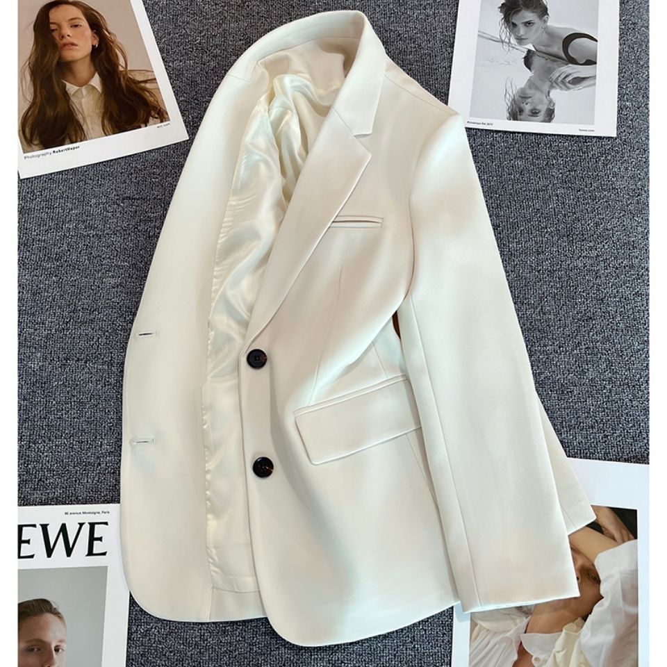 Off-white suit jacket women's  spring new Korean style casual fashion all-match fried street design suit