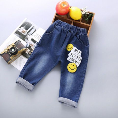 Baby denim overalls spring and autumn boys autumn children's pants fashionable outer wear baby jumpsuits children's trousers