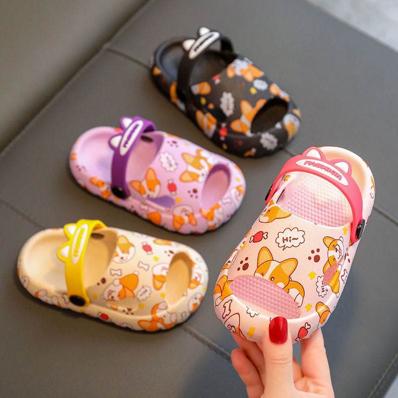 Children's sandals and slippers summer cartoon boy child Baotou non-slip indoor cute small and medium children bathroom bath girl