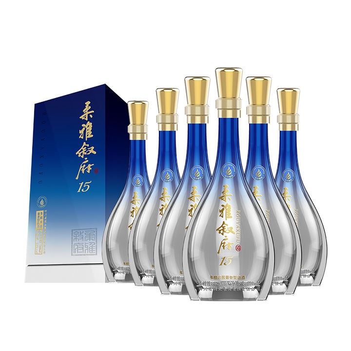 叙府柔雅15新款 52度 500ml 多粮浓酱兼香型 纯粮酒 批次随机发货