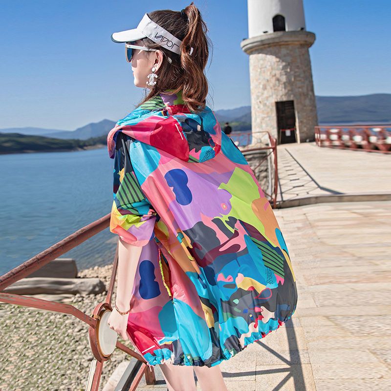 Camouflage-Kleidung für Damen, kurzer Stil, Sommer 2025, UV-Schutz, dünne Jacke, koreanische Version, langärmelige Sonne_voghion.com