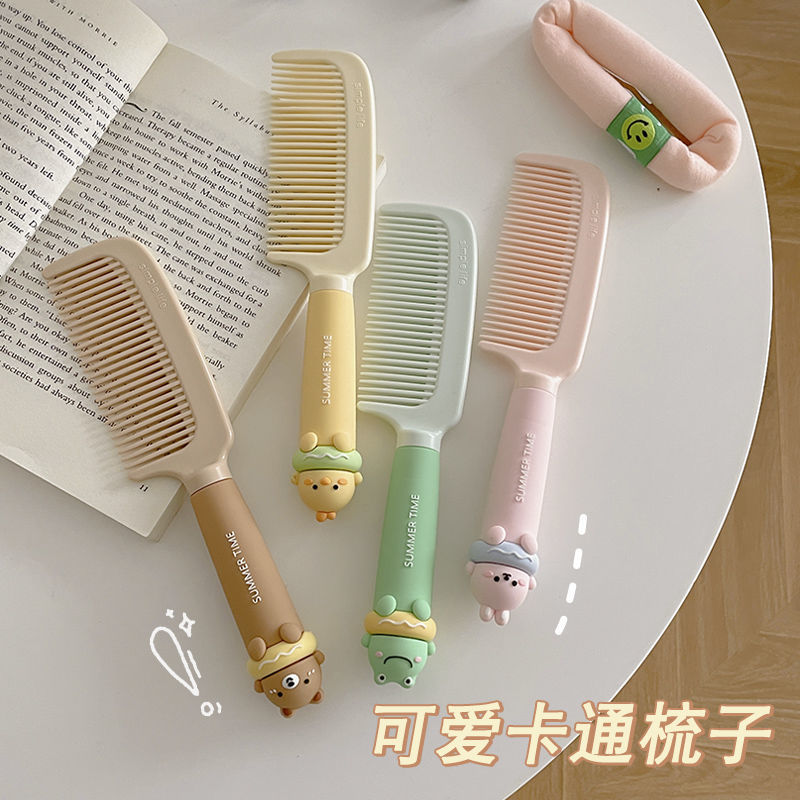 Net red style cute girl heart cartoon comb portable home anti-static plastic straight hair children's hairdressing comb