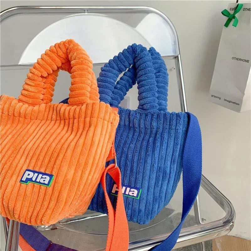 cosy zing 包包女秋冬新款燈芯絨單肩手提托特包斜跨毛絨可愛小包