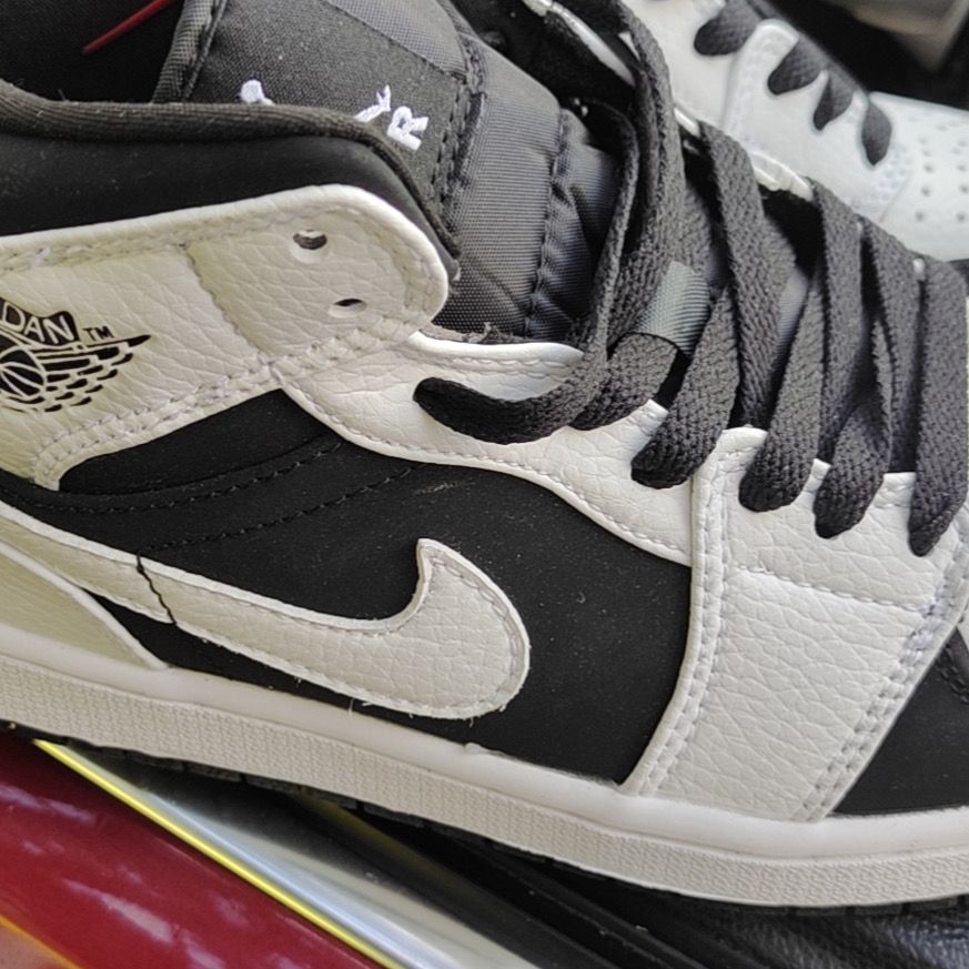 aj1黑白熊猫影子灰烟灰aj篮球鞋高帮乔一防滑磨球鞋