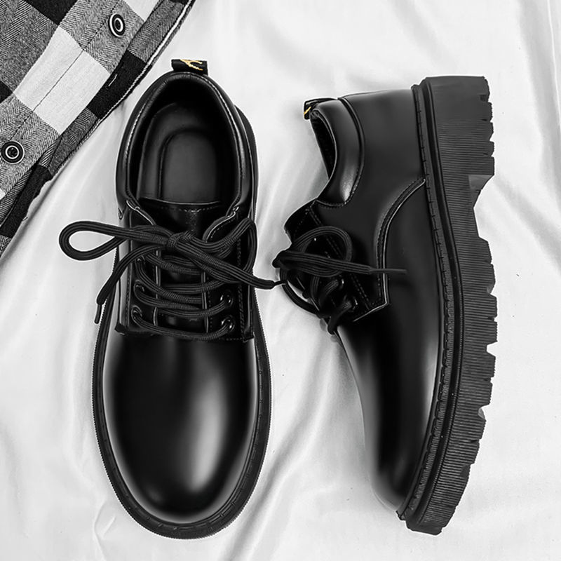 皮鞋男夏季2022年新款男士黑色英伦风商务正装一脚蹬休闲工作鞋子