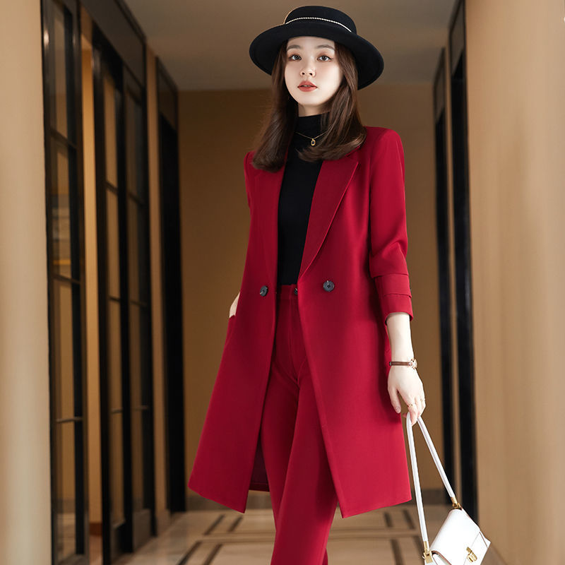 高级感风衣外套女2023春季新款韩版英伦风显瘦高端长款小西装大衣