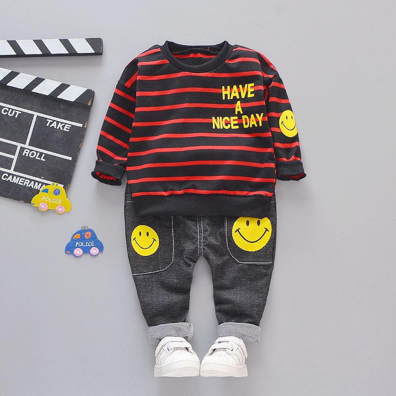 Baby clothes spring clothes  boys spring and autumn new sweater suits 1-2 years old 3 baby autumn clothes two-piece children's clothes