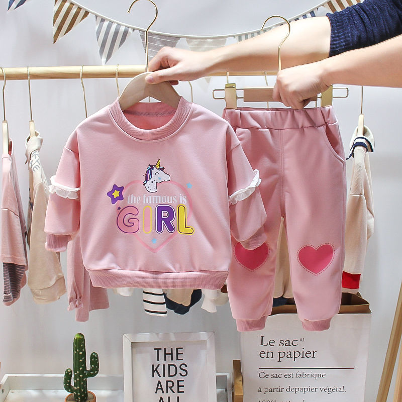 Girls spring suit  new children's clothing girls spring and autumn baby clothes little girl baby 0-3 years old
